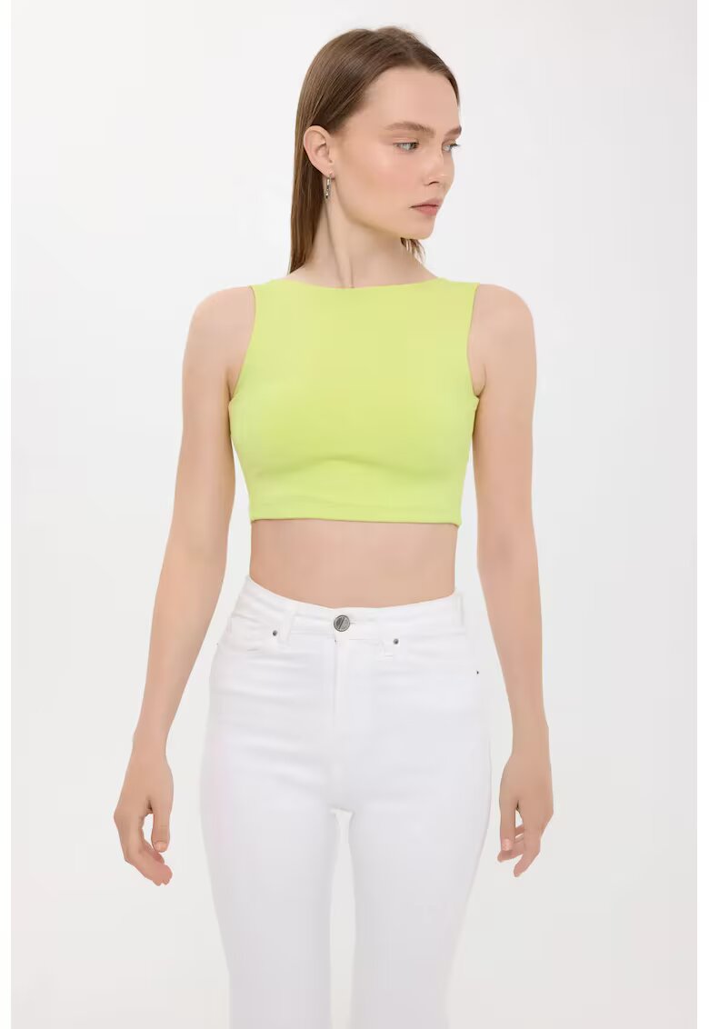 HiCCUP Top crop uni - cu decolteu barcuta