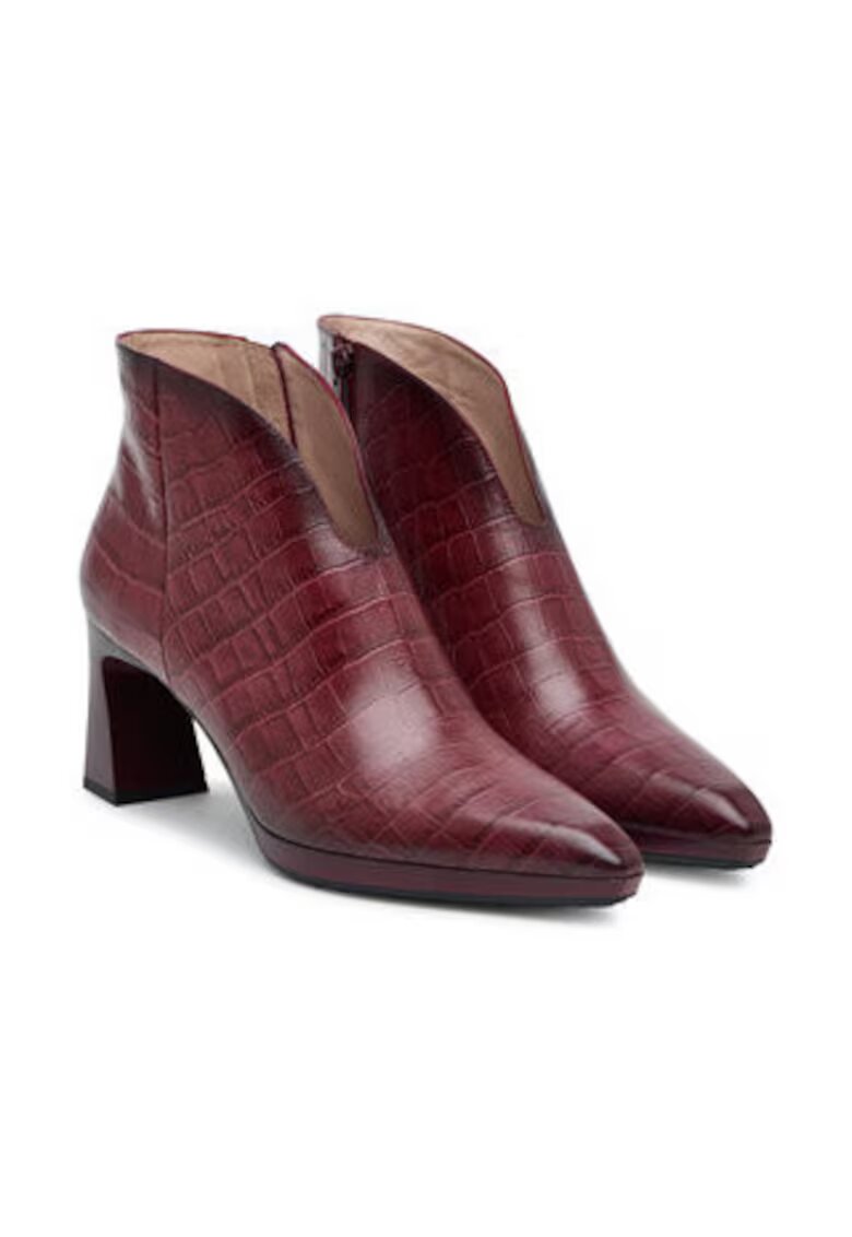 Hispanitas Botine dama - piele naturala - rosu