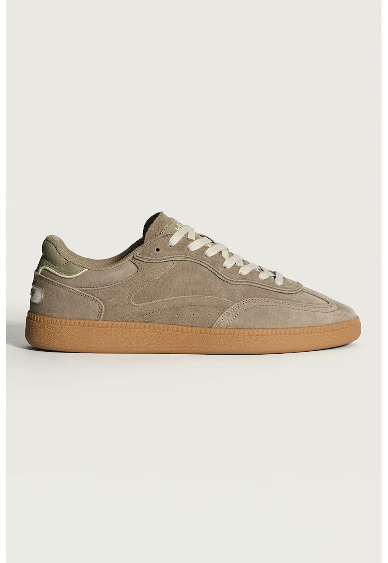 HOFF Patofi sport low-cut de piele intoarsa - Maro taupe