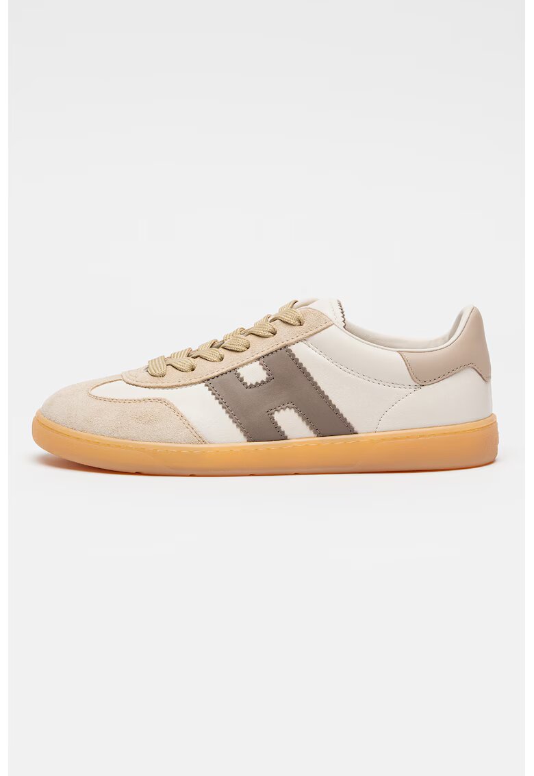 Hogan Pantofi sport din piele intoarsa cu garnituri Cool - Maro taupe/Caramel/Crem