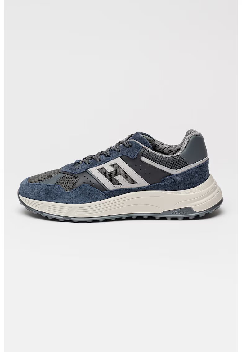 Hogan Pantofi sport low-cut cu garnituri de piele Hyperlight - Albastru inchis