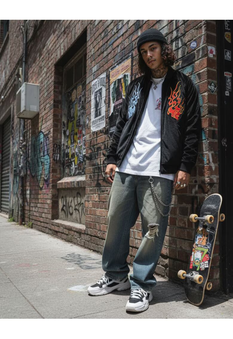 Huf Jacheta bomber reversibila Destructive Skajyan -