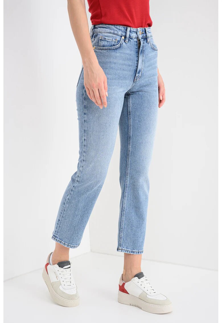 HUGO Blugi crop slim fit Giulianne - Albastru deschis