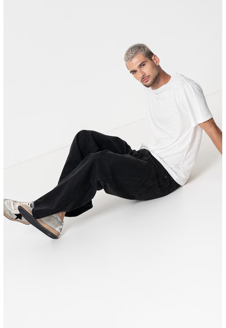 HUGO Blugi relaxed fit Mason - Negru stins