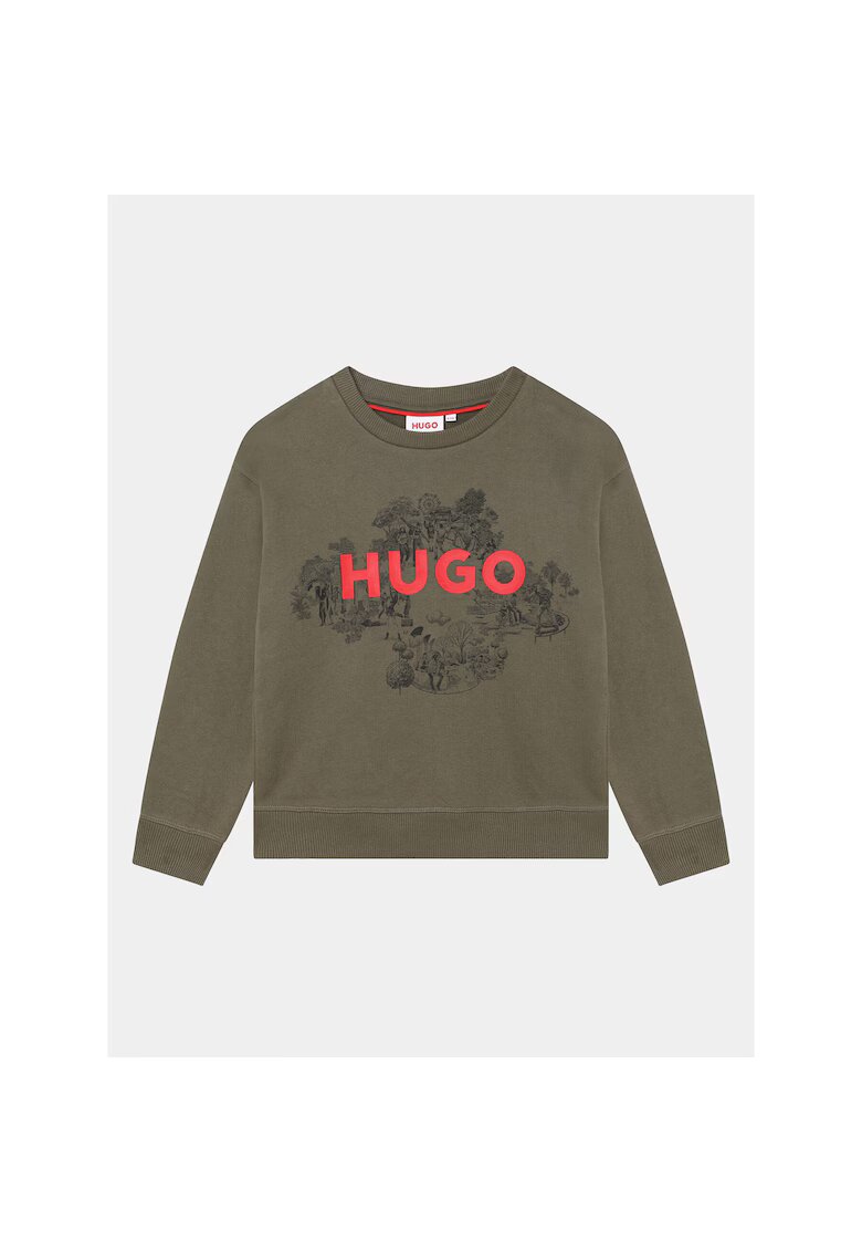 HUGO Bluza copii kaki