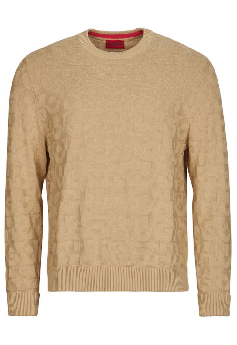 HUGO Bluza cu model logo Splittum - 45257 - Bej