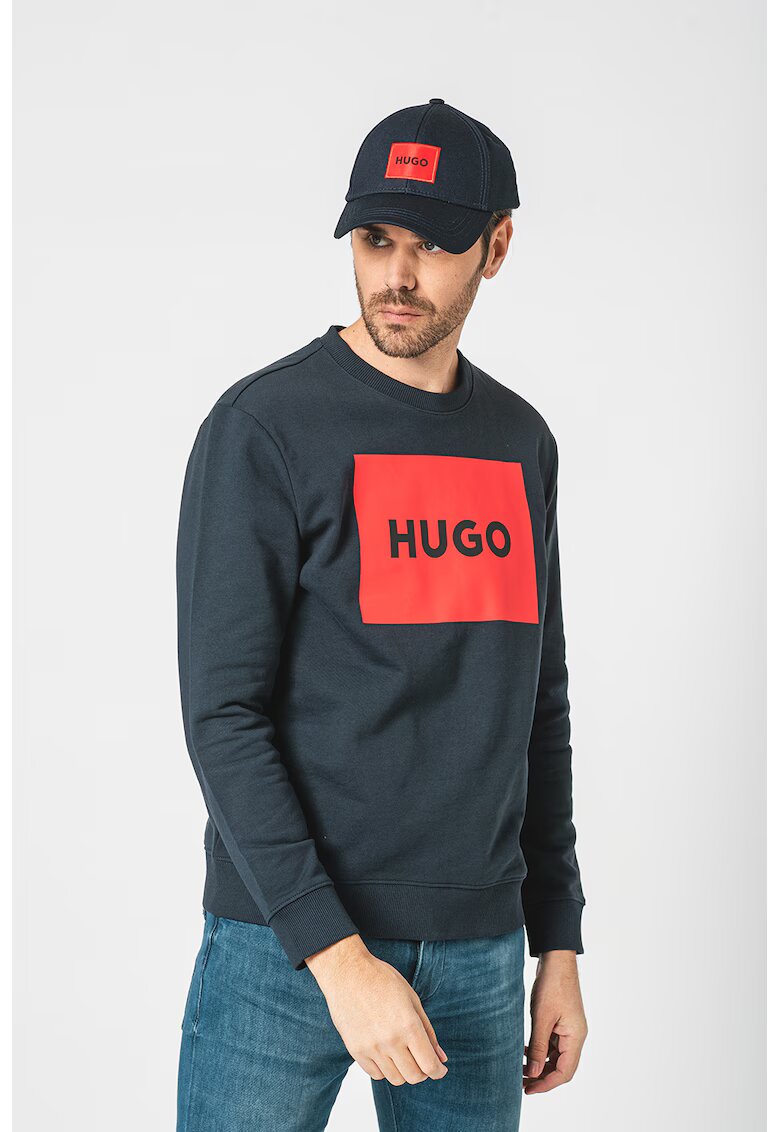 HUGO Bluza de trening cu imprimeu logo Duragol 222 - Rosu/Negru/Albastru prafuit