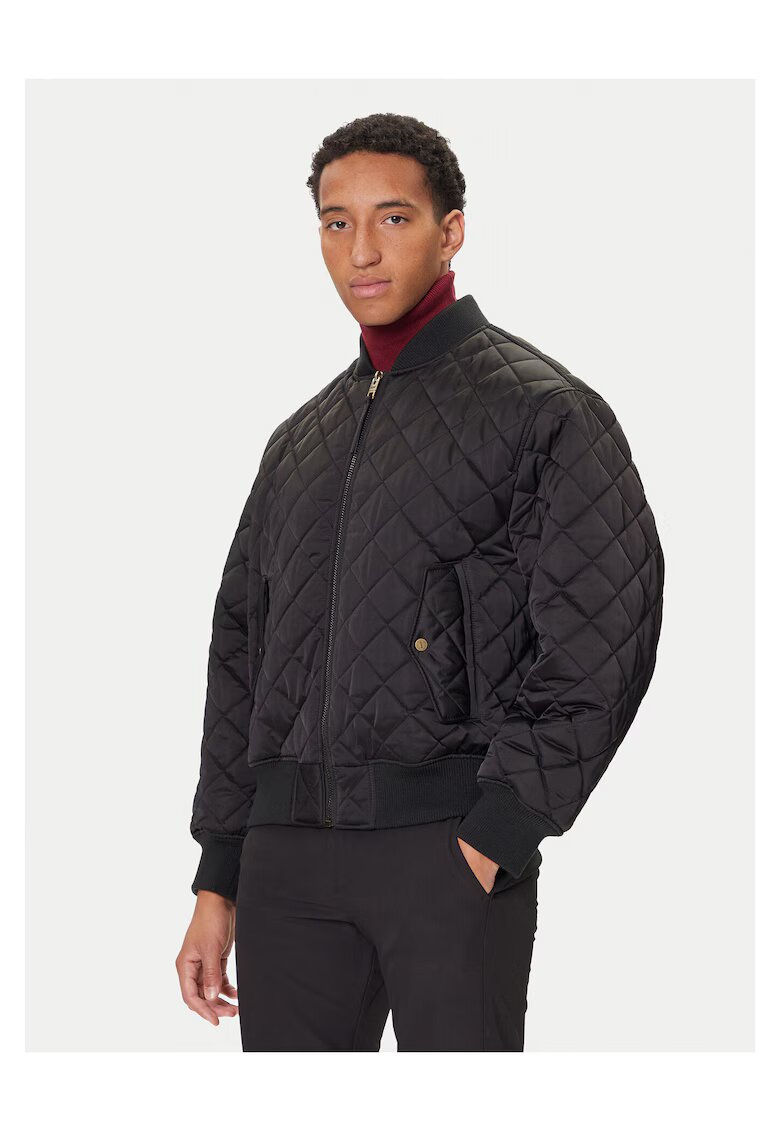HUGO Geaca bomber barbati negru - material usor
