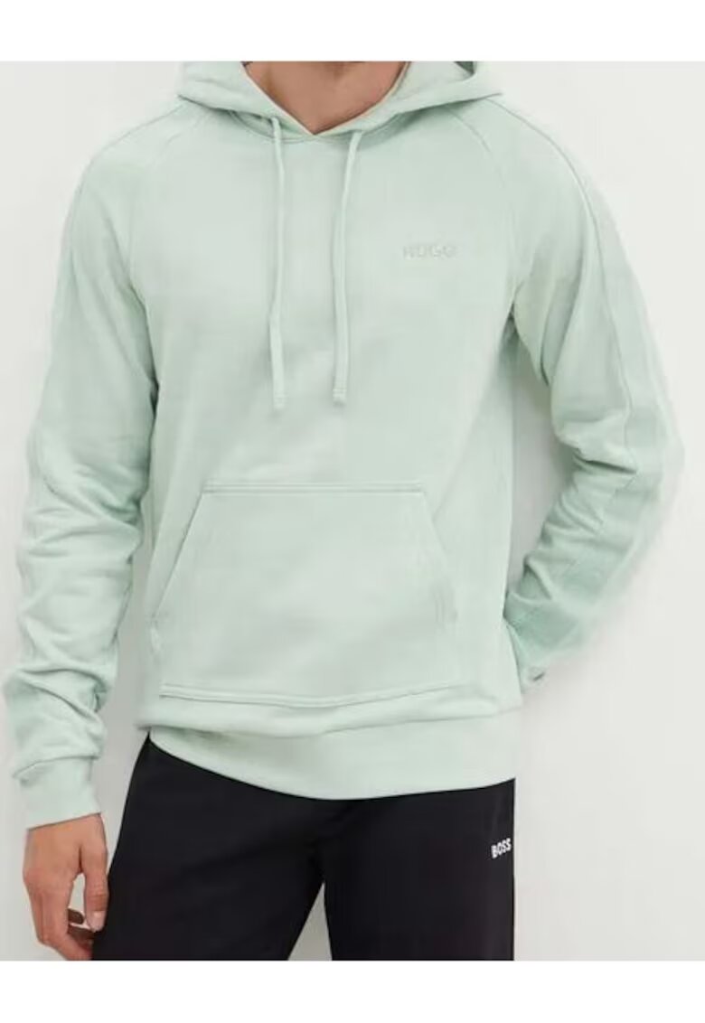 HUGO Hanorac cu buzunar kangaroo si detaliu logo