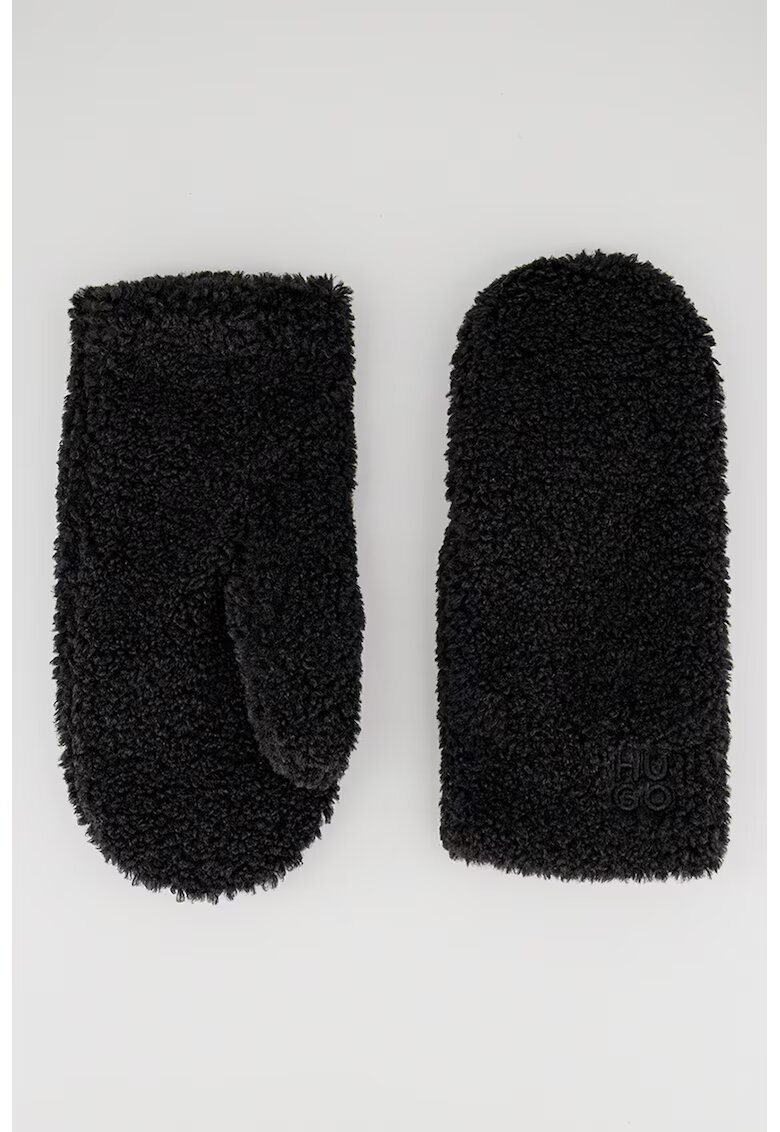 HUGO Manusi de blana shearling sintetica - Negru