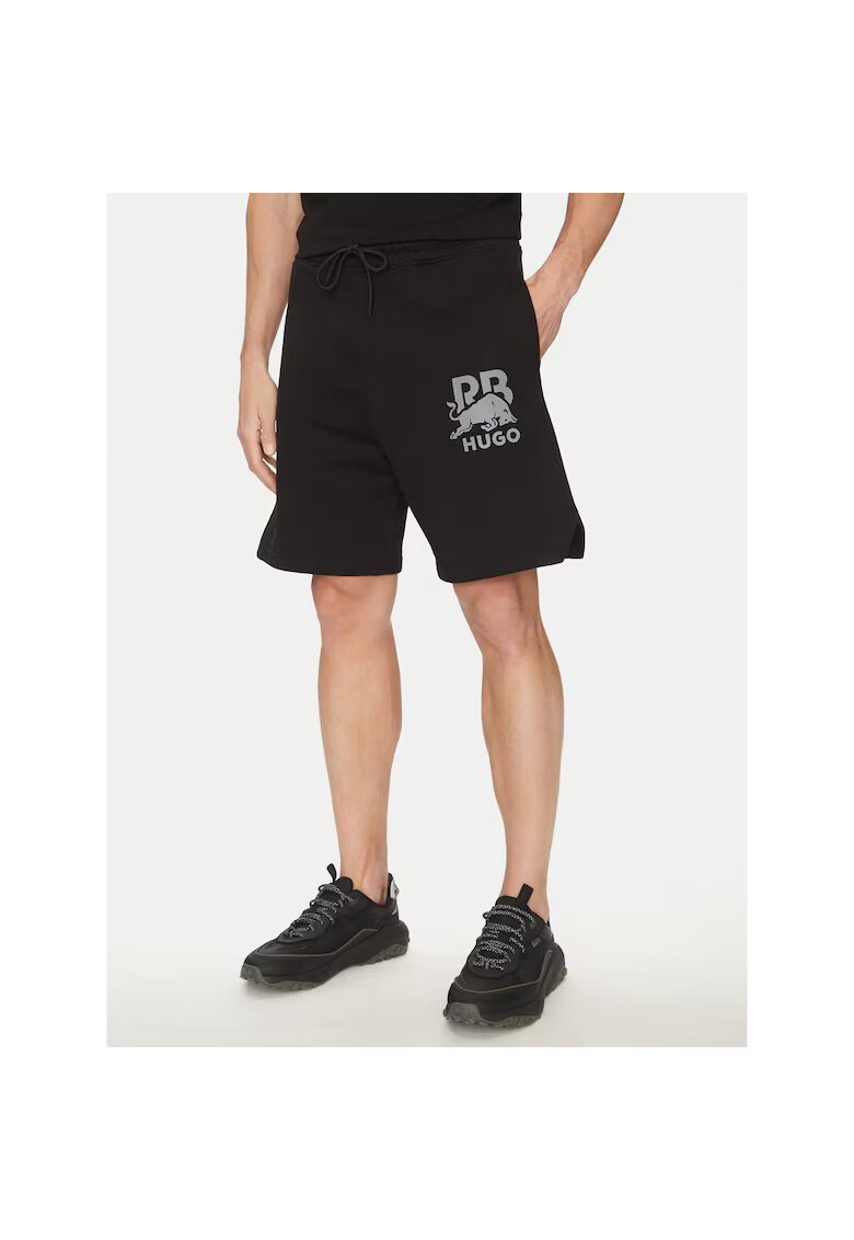 HUGO Pantaloni barbati - negru - scurti - sport