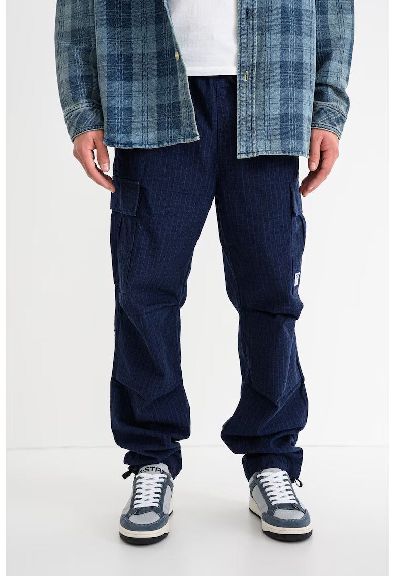 HUGO Pantaloni cargo relaxed fit cu snururi Gadic - Albastru inchis