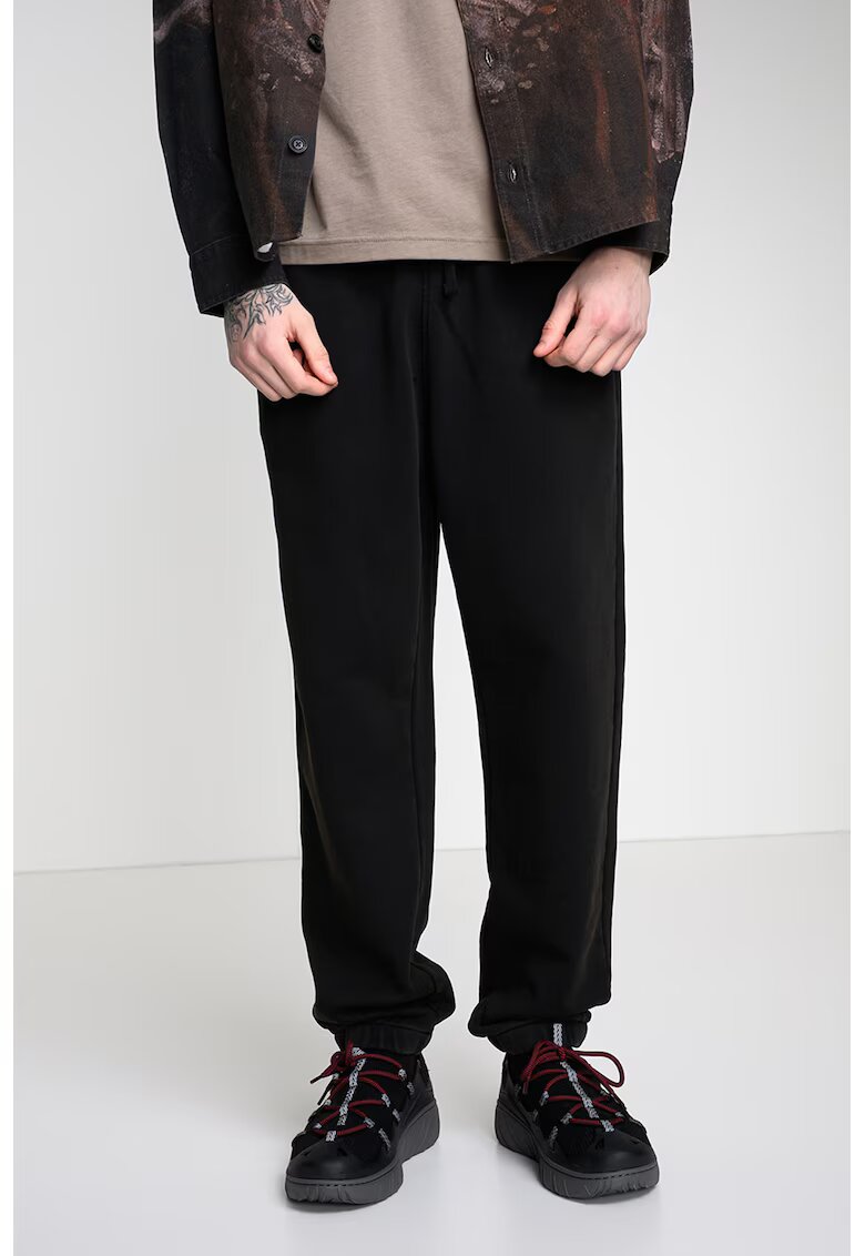 HUGO Pantaloni relaxed fit cu buzunare - Negru stins