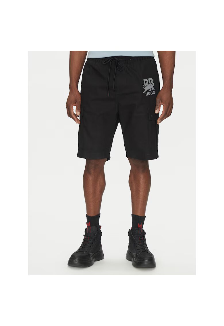 HUGO Pantaloni scurti sport barbati negru