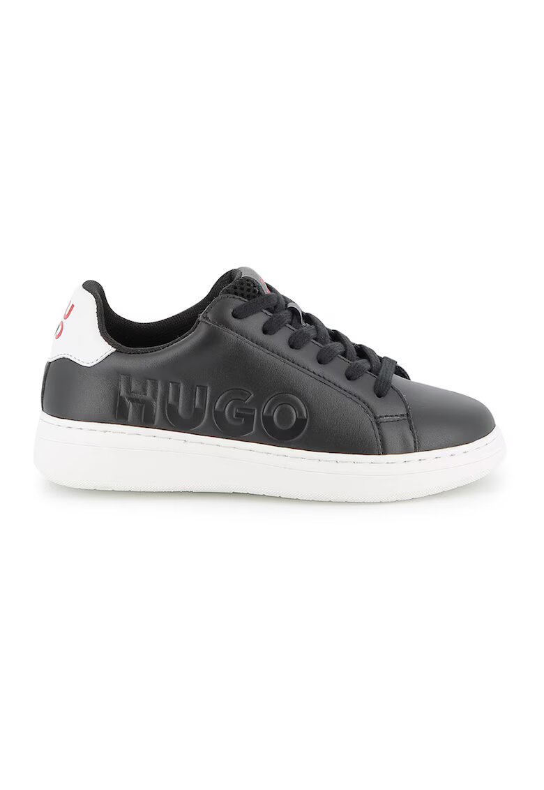 HUGO Pantofi sport de piele cu logo - Negru