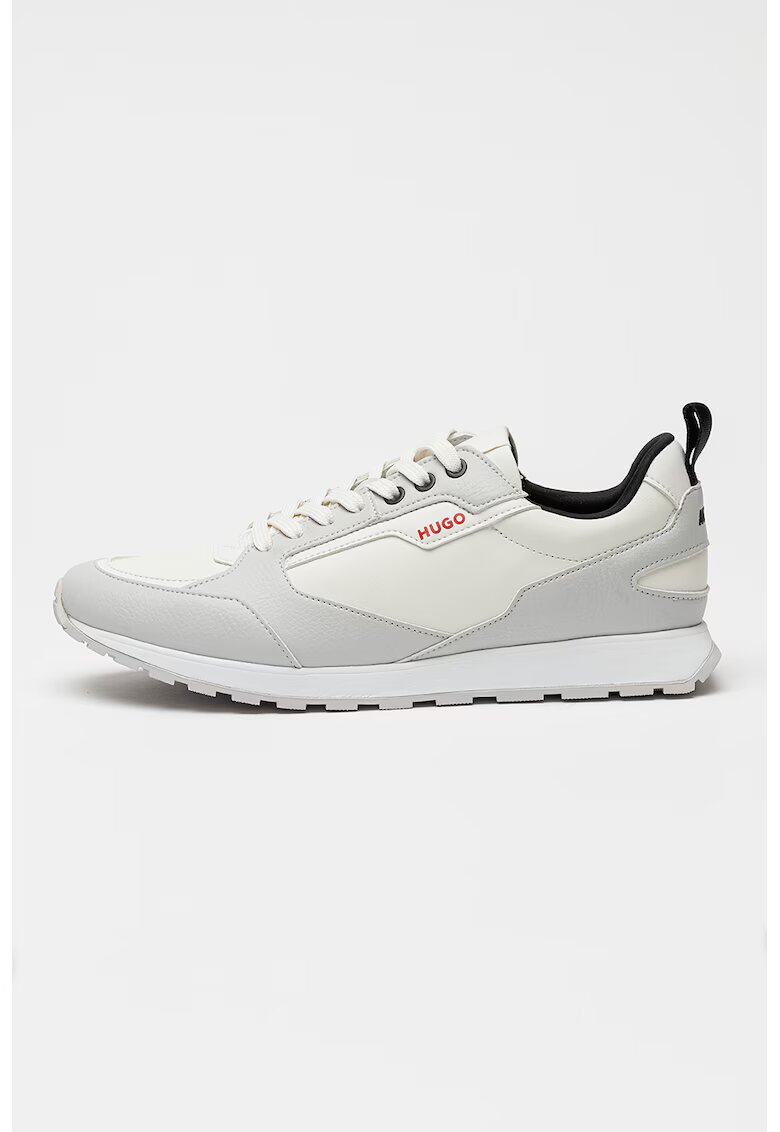 HUGO Pantofi sport din piele ecologica Icelin - Alb/Gri deschis