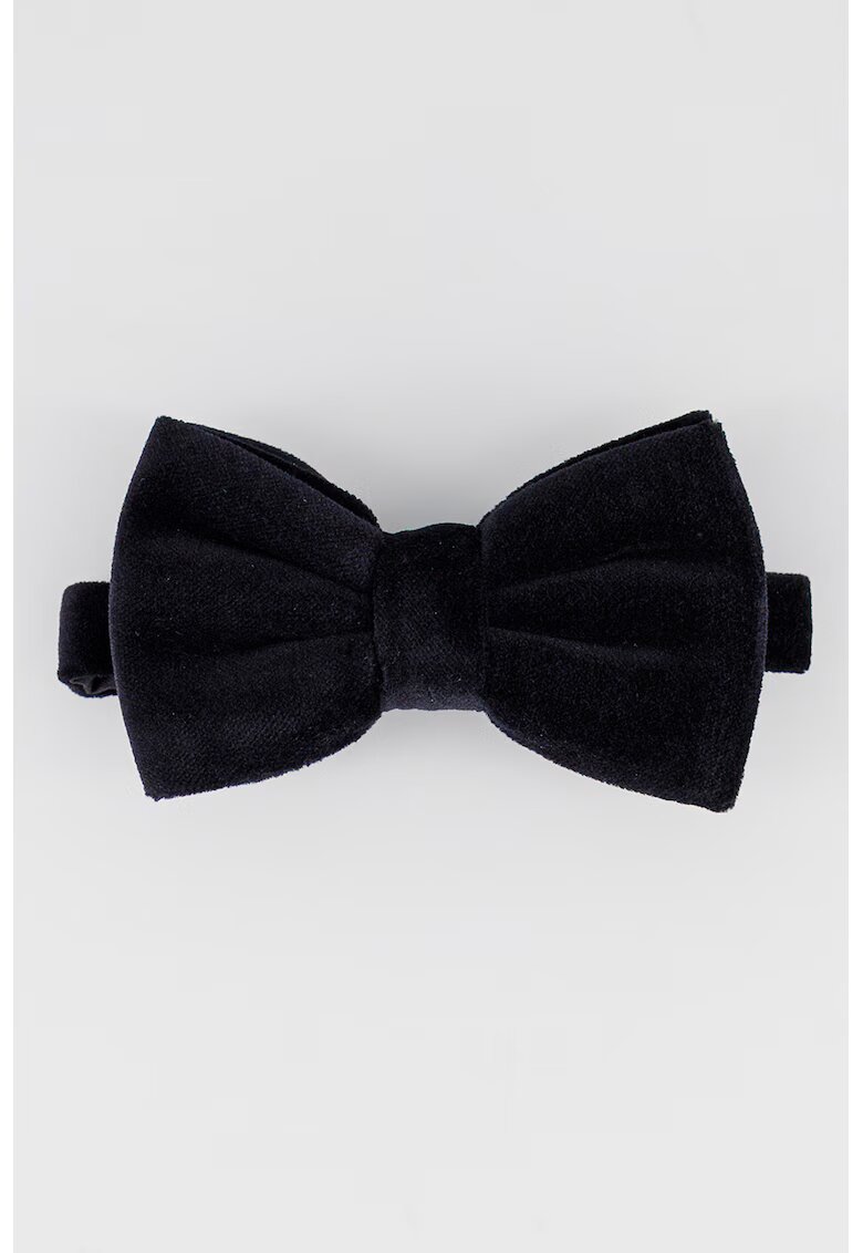 HUGO Papion din bumbac cu aspect de catifea - Negru