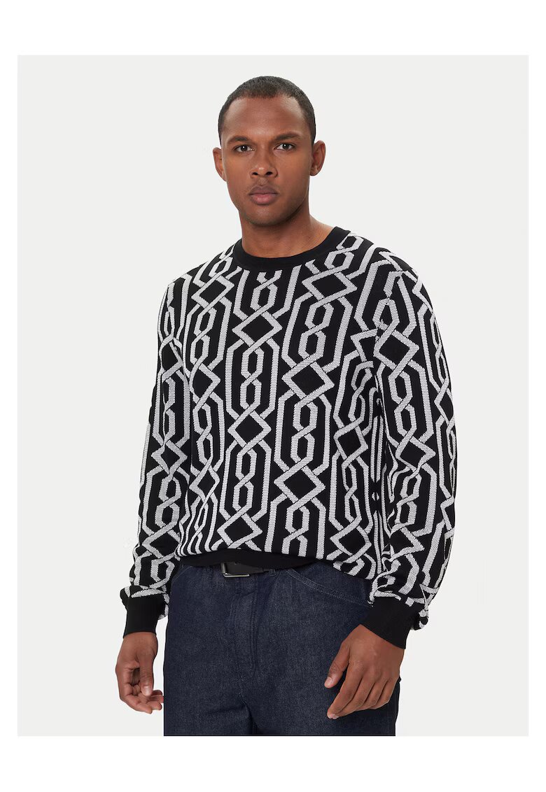 HUGO Pulover barbati negru