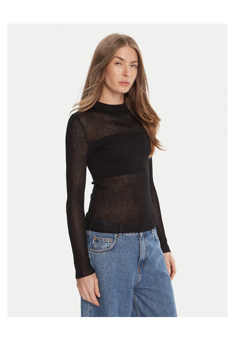 HUGO Pulover dama negru - material moale