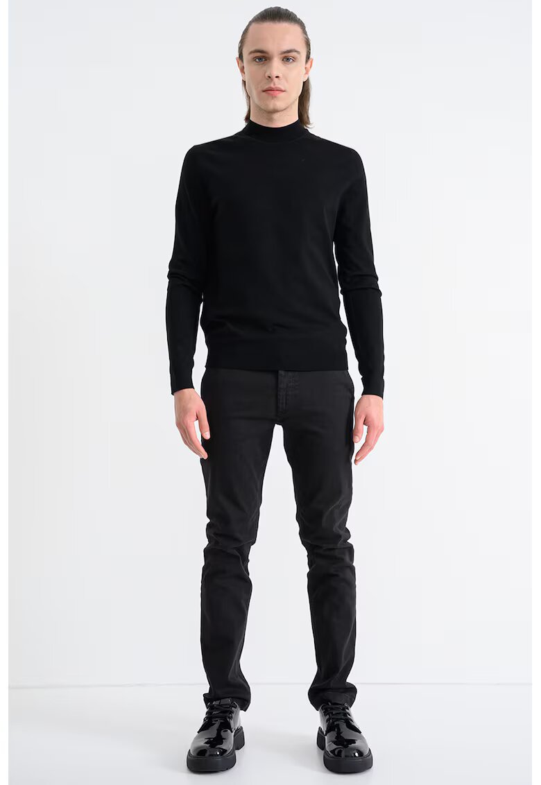 HUGO Pulover slim fit San Marc - Negru