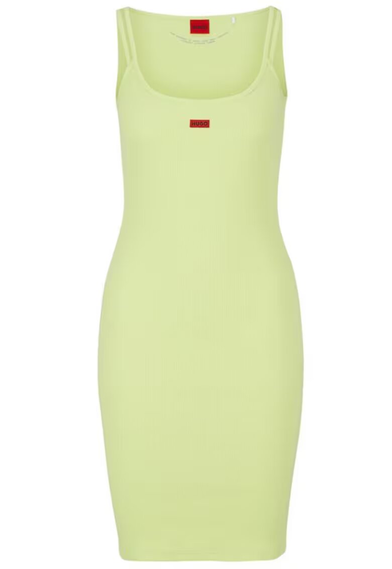 HUGO Rochie striata slim fit Nirabel - Verde