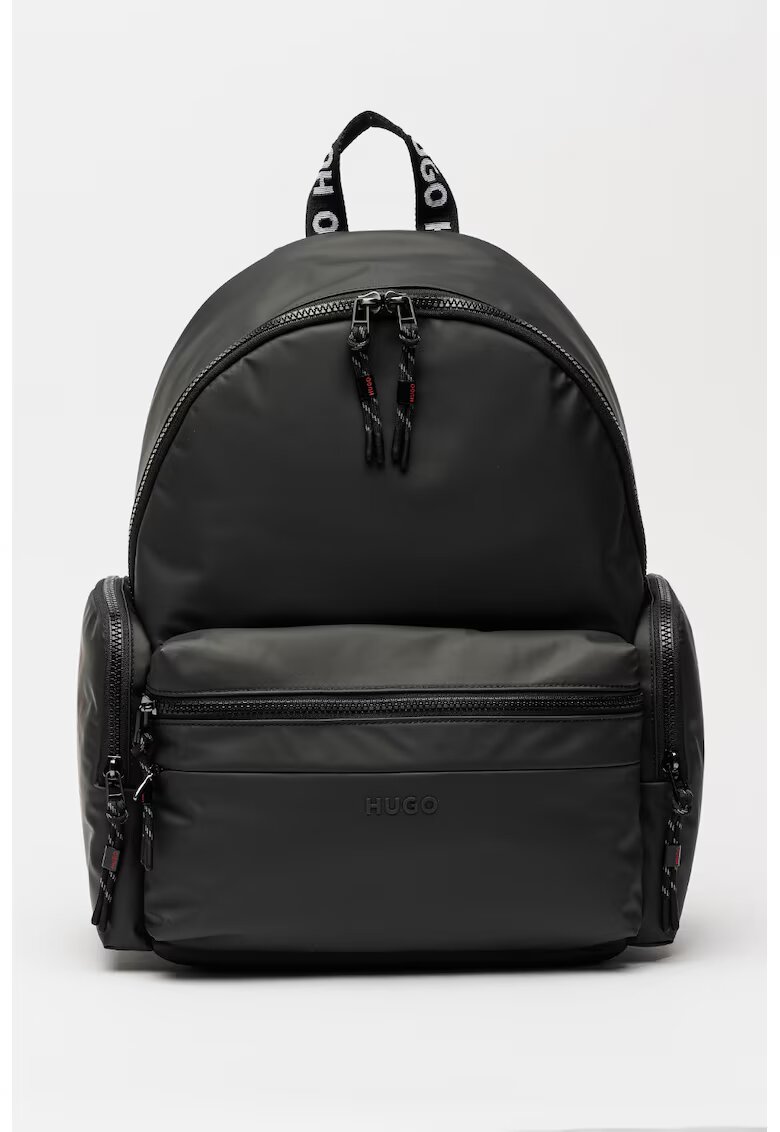 HUGO Rucsac cu buzunare cu fermoar Wanner - Negru stins