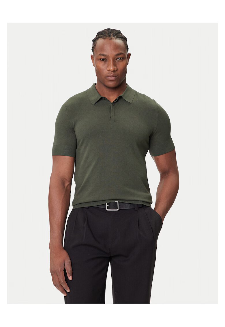 HUGO Tricou barbat verde - bumbac