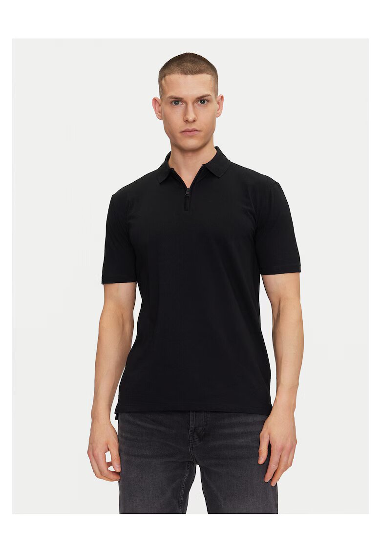 HUGO Tricou barbati negru - bumbac - polo