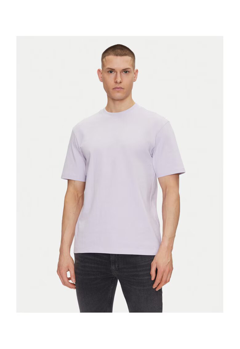HUGO Tricou barbati violet - bumbac