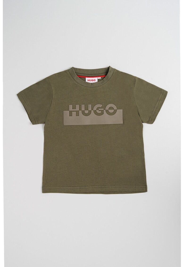 HUGO Tricou cu imprimeu logo - Verde sparanghel