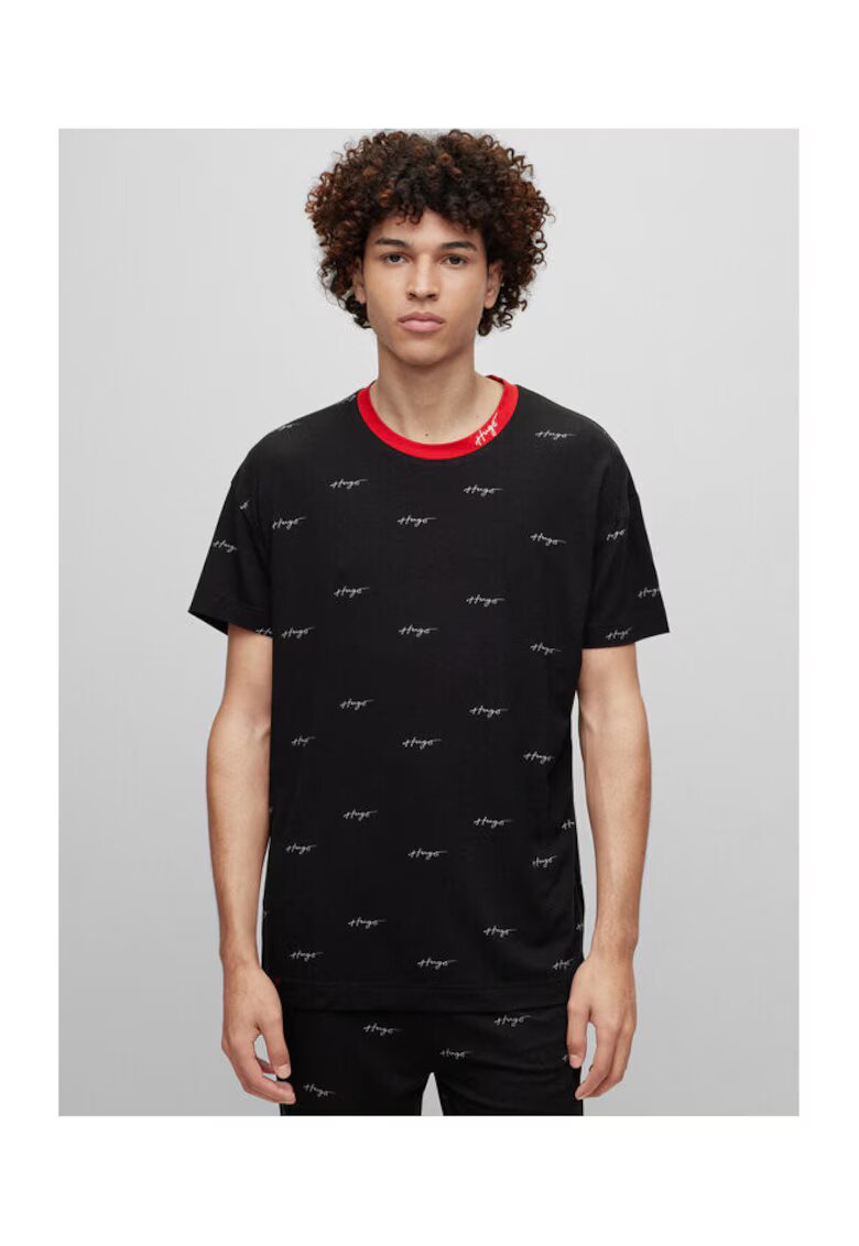 HUGO Tricou de pijama - negru