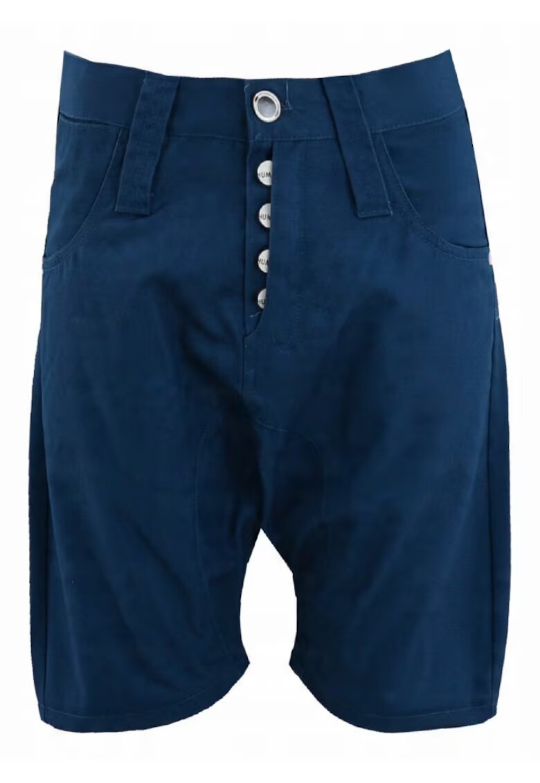Humor Pantaloni Scurti Barbati - Lago - Marime M - Albastru - Croi Slim Fit - Stil Conic / Ajustat - Inaltime Talie Medie / Regulata - Inchidere Nasturi