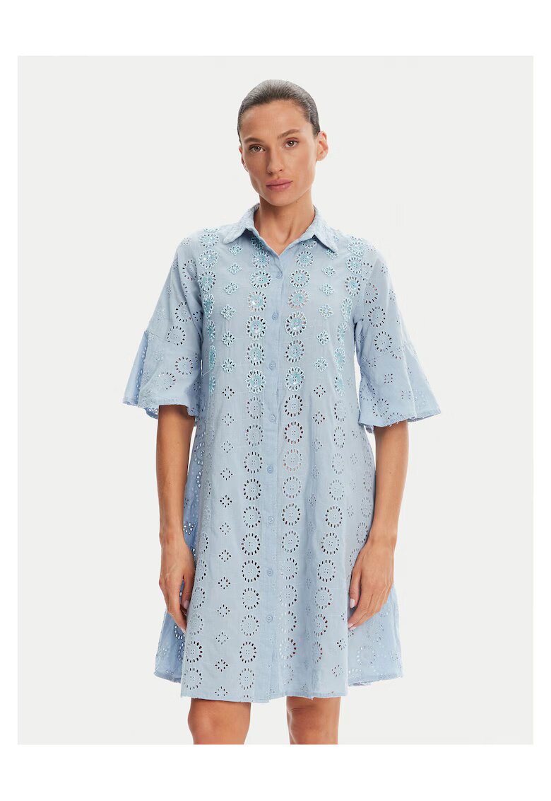 ICONIQUE Rochie Camasa albastru - material de calitate