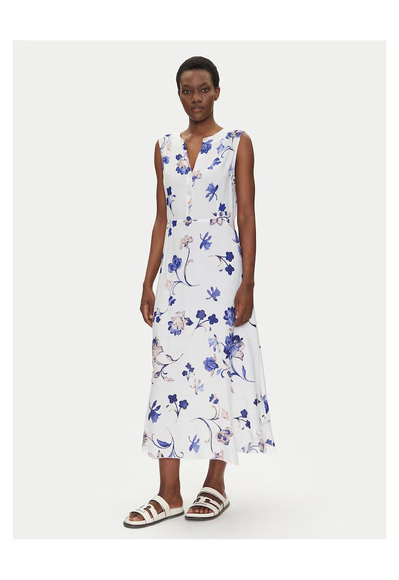 ICONIQUE Rochie de vara dama alb - albastru - 2 culori
