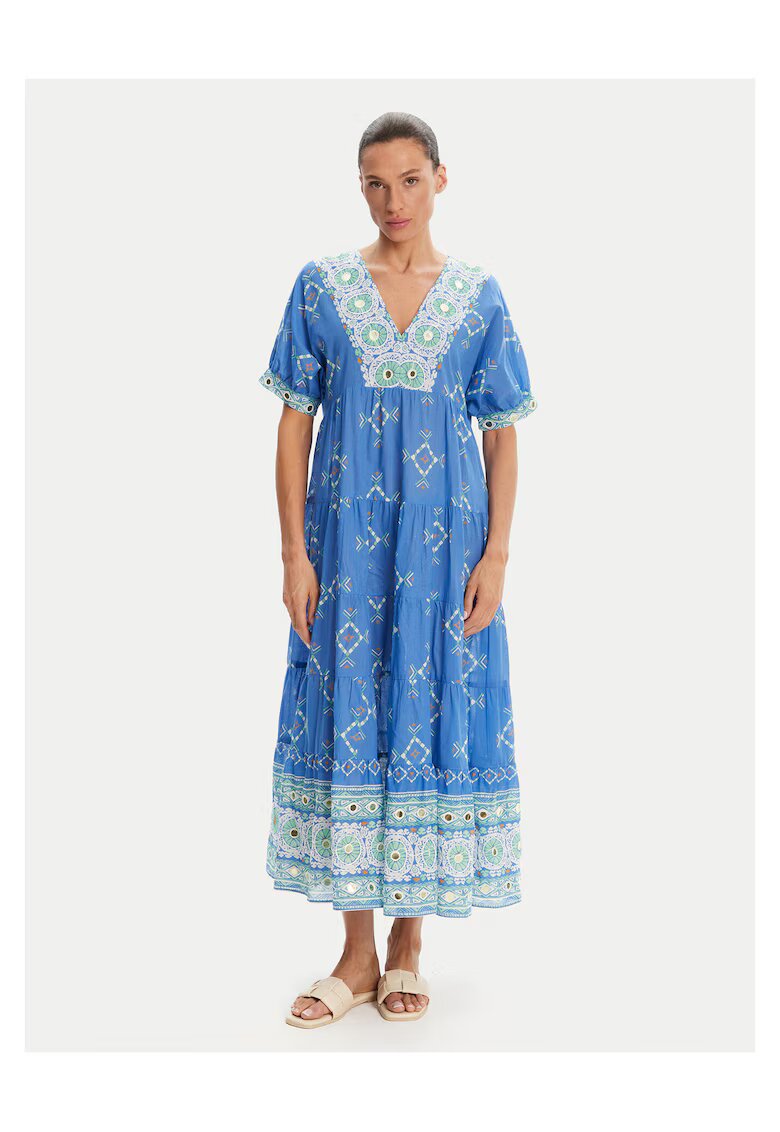 ICONIQUE Rochie de vara dama albastru - fabricatie usoara