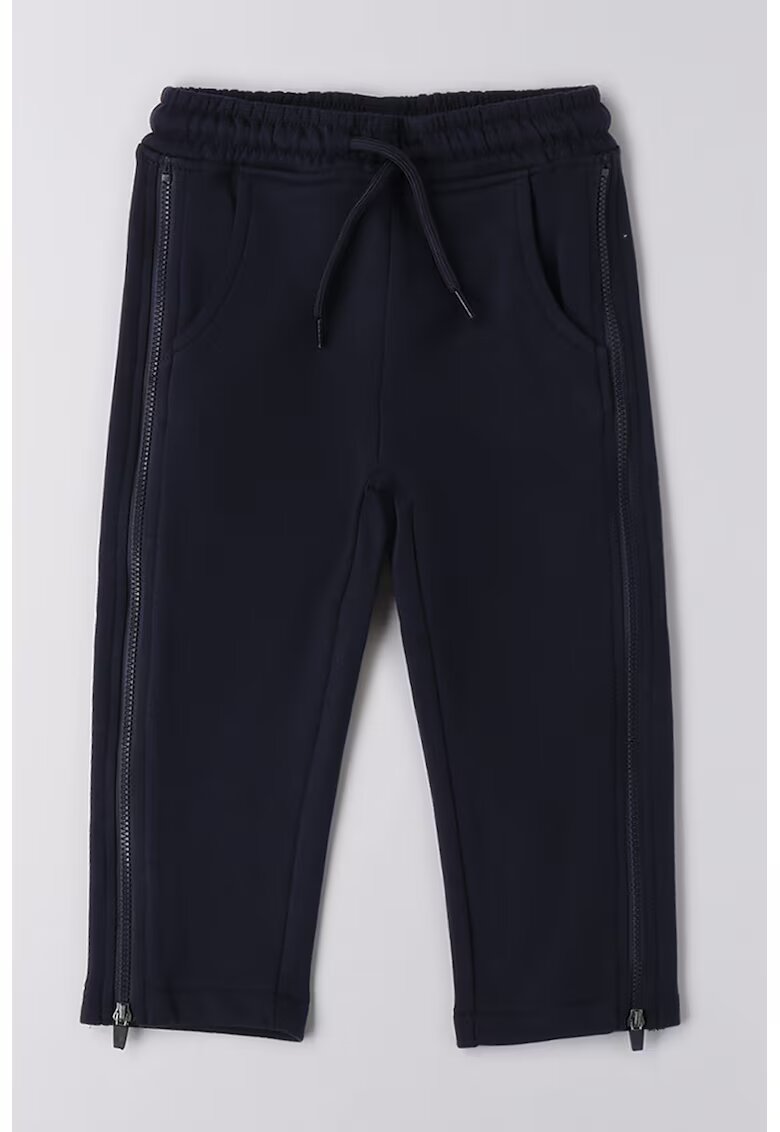 Ido Pantaloni de trening din amestec de bumbac cu snur - Albastru ultramarin