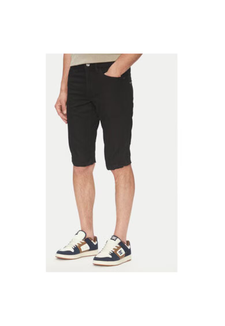 Indicode Pantaloni scurti din denim barbati INKEM 70-172 - Bumbac - Negru - Negru
