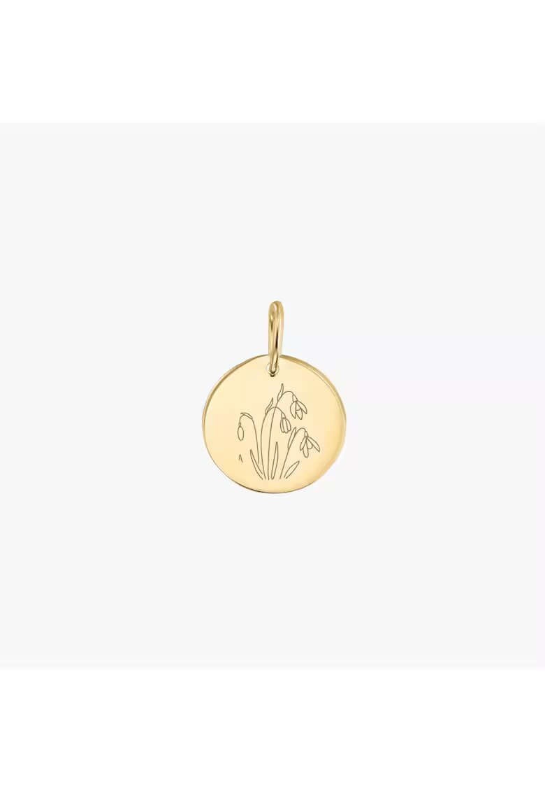 INDIRA Pandantiv din aur Birthflower - January Snowdrop