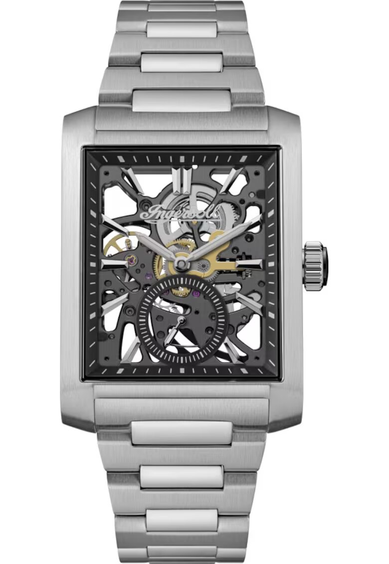 Ingersoll Ceas barbatesc I17001 clasic din otel cu design skeleton