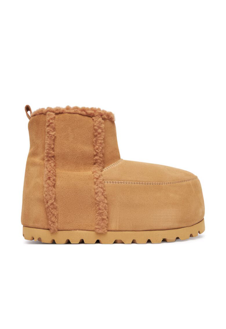 Inuikii Ghete de zapada Chunky Boot 1002.005 - bej - piele naturala -
