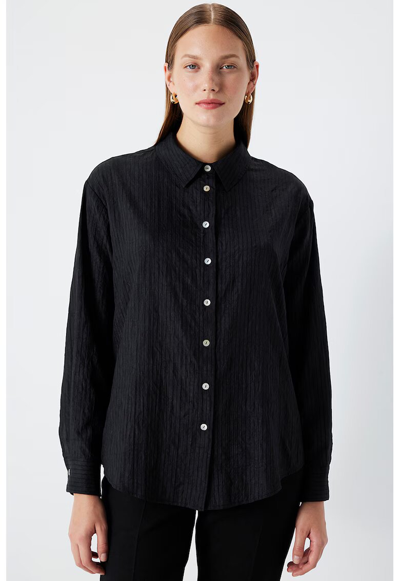 Ipekyol Camasa regular fit cu nasturi - Gri antracit
