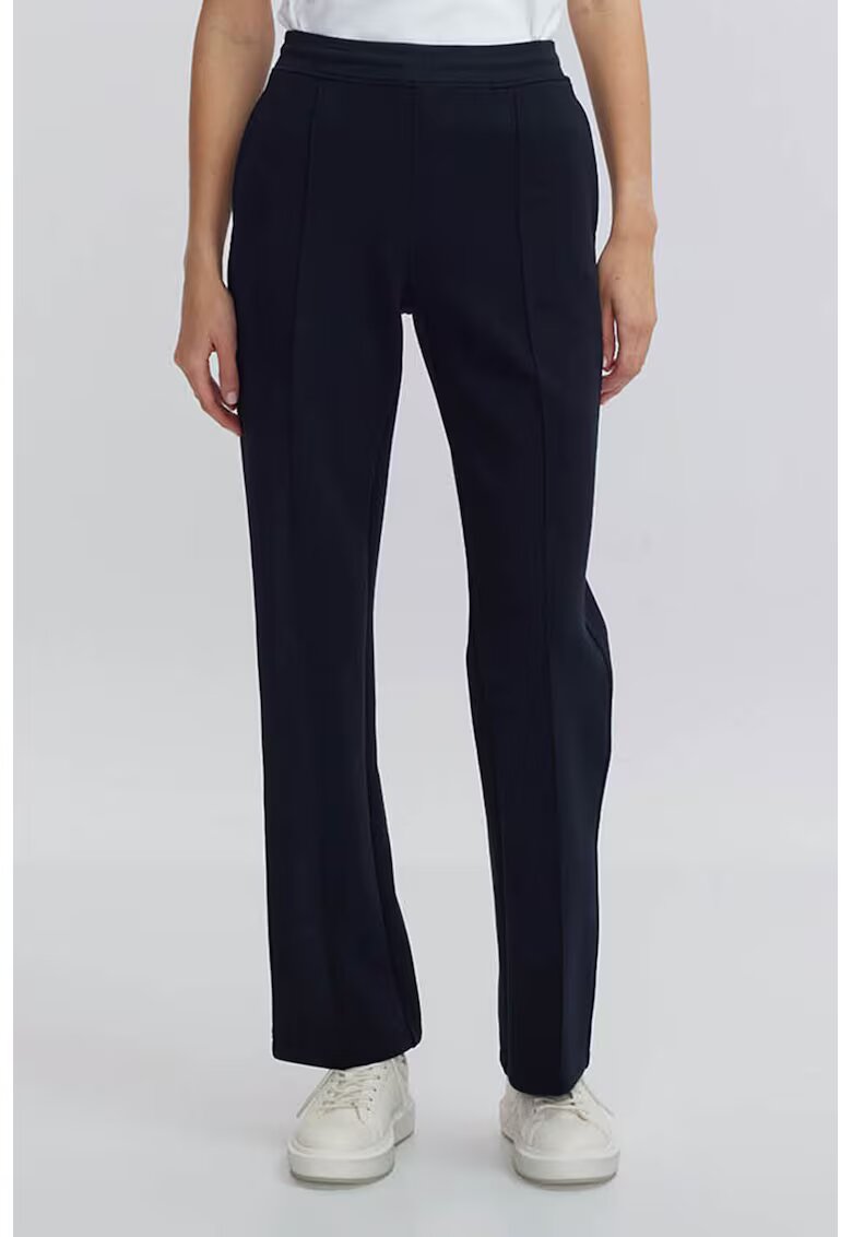 Ipekyol Pantaloni drepti cu talie elastica - Negru