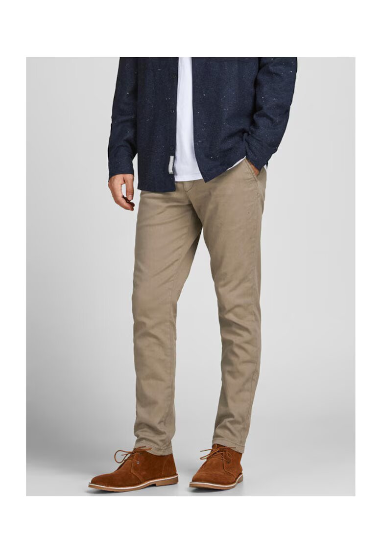 Jack & Jones Pantaloni barbati - 300893975 - Bumbac - Bej - Bej