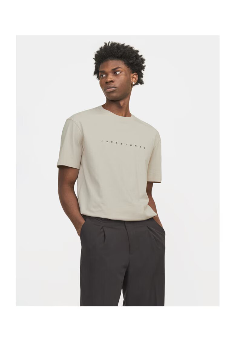 Jack & Jones Tricou barbati - 303263461 - Bumbac - 3XL INTL - Bej