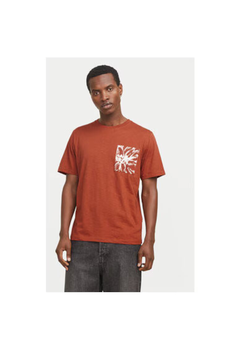 Jack & Jones Tricou barbati - 304778476 - Bumbac - Maro - Maro