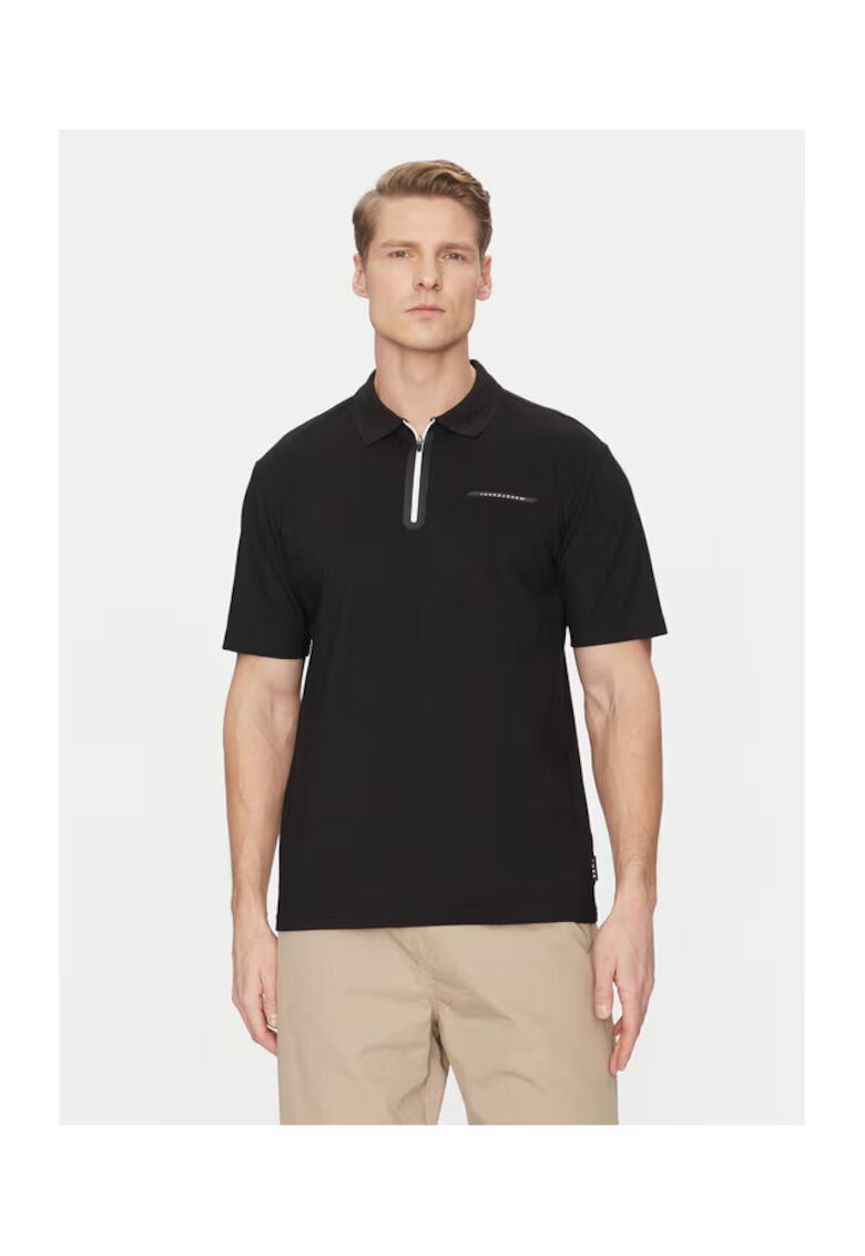 Jack & Jones Tricou barbati - 304778841 - Bumbac/Poliester - Negru - Negru