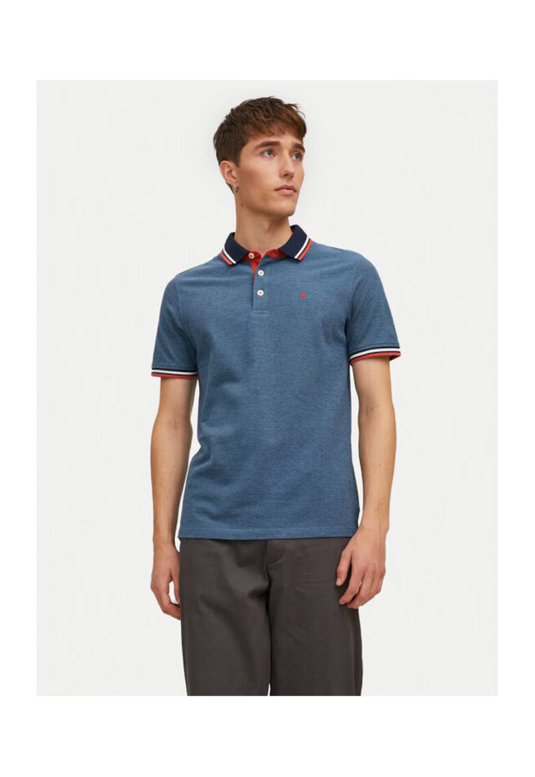 Jack & Jones Tricou barbati - 304899041 - Bumbac organic - XS INTL - Albastru