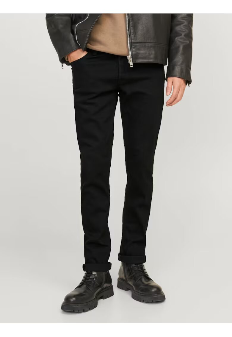 Jack & Jones Blugi barbati GLENN - talie joasa - croiala Slim fit - Negru