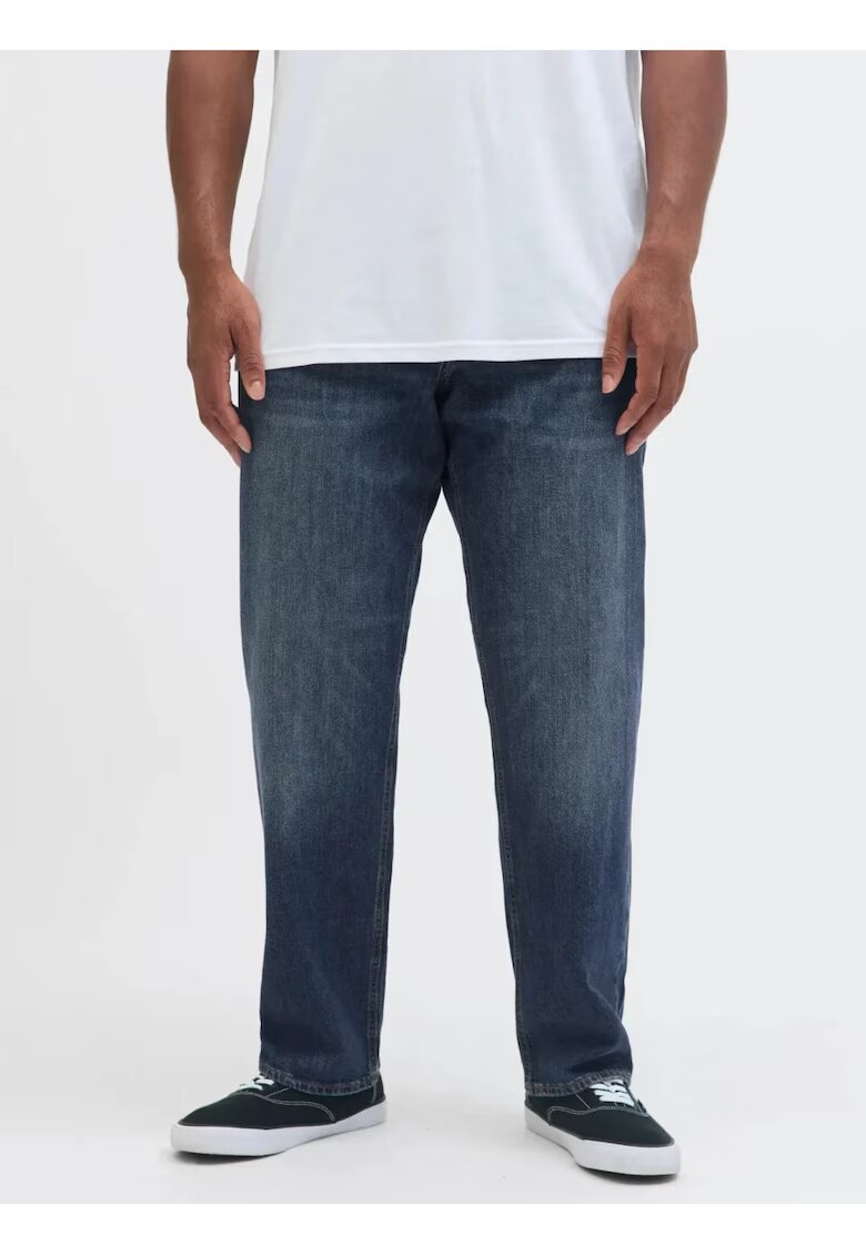 Jack & Jones Blugi conici Albastru inchis - Albastru inchis