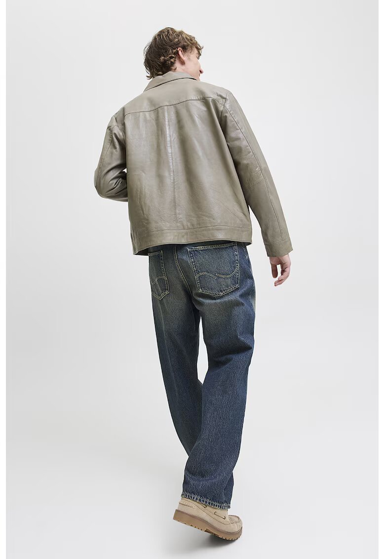 Jack & Jones Blugi cu croiala dreapta si aspect decolorat - Albastru petrol